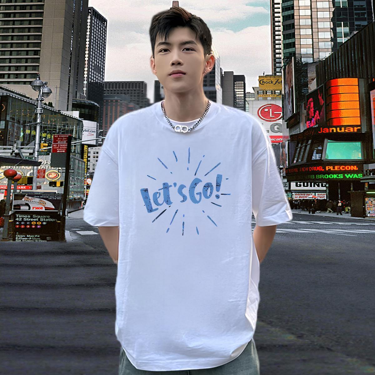 Brand T-Shirts 100% Cotton 230g letter Spring Summer Plus Size Custom Short Sleeve O-Neck Men Tops Tees New Tshirts