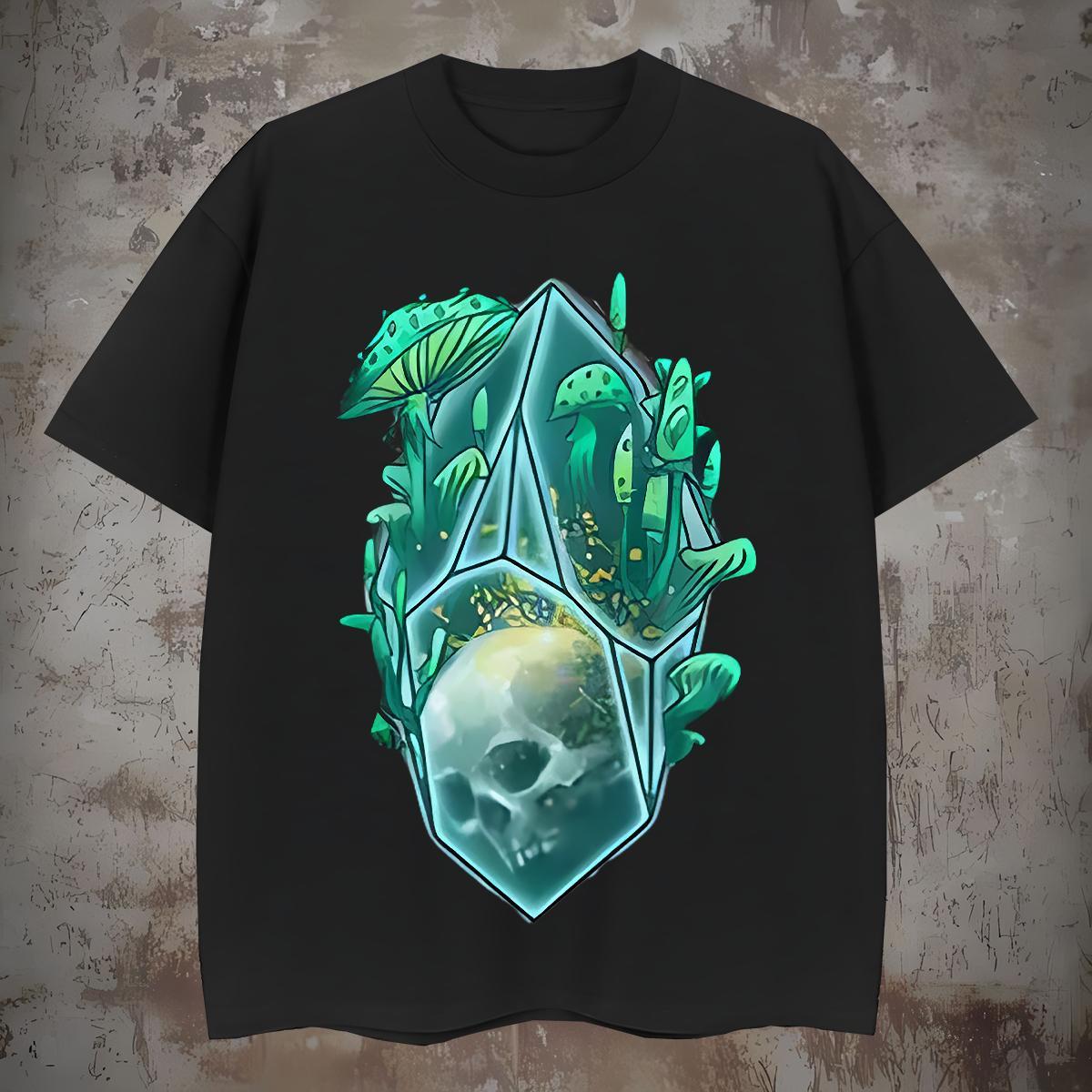 Wholesale T shirt 100% Cotton 230g skull Anime Printing Street DIY Printed Crew Neck Men Tees 2024 DIY Tops Shirt