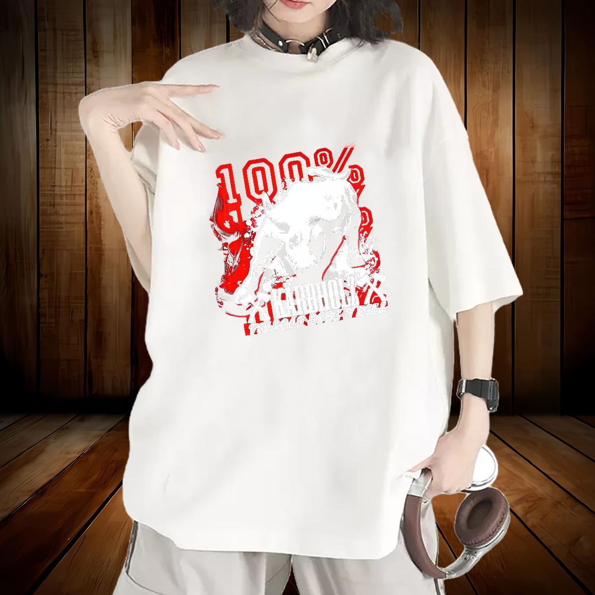 Nice Couples T Shirts 100% Cotton 230g blood Spring Summer T-Shirts Breathable Crew Neck Oversized L-4XL Clothes Shirt
