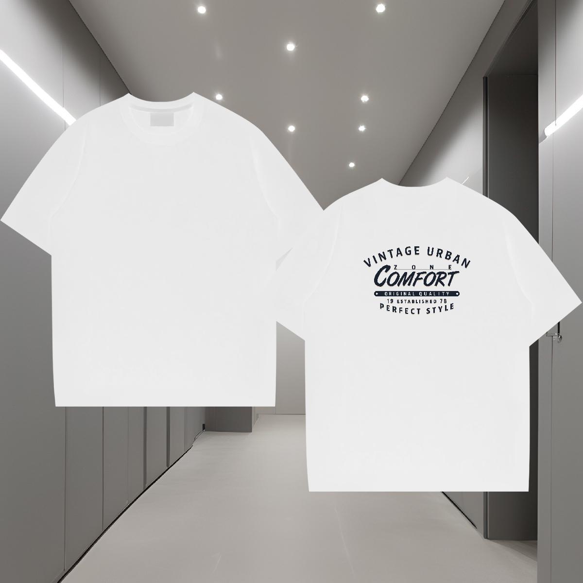 Free Shipping T Shirt For Man 230g Pure Cotton letter High Street Hip Hop Custom Anime Round Neck Short Sleeve Mens Tshirts Stylist Clothes
