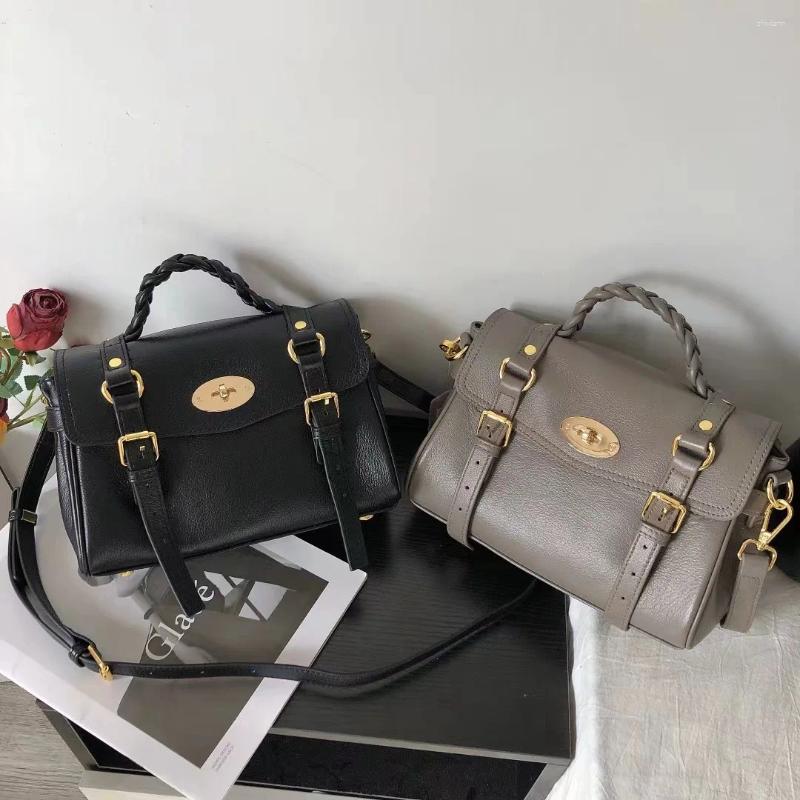 Evening Bags Genuine Leather Brand Women Tote Handbag Vintage Fashion Exquisite Design Shoulder Bag Commute Outdoor Ladies Crossbody