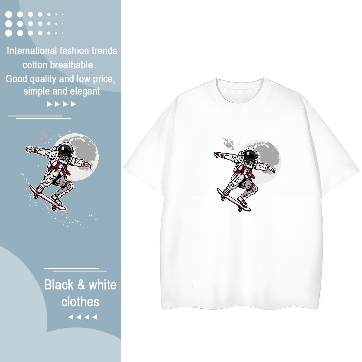 Designer Nice Couples T Shirts 230g 100% Cotton universe Street Casual Women T Shirts Breathable Short Sleeve Anime Oversized Tops Tees