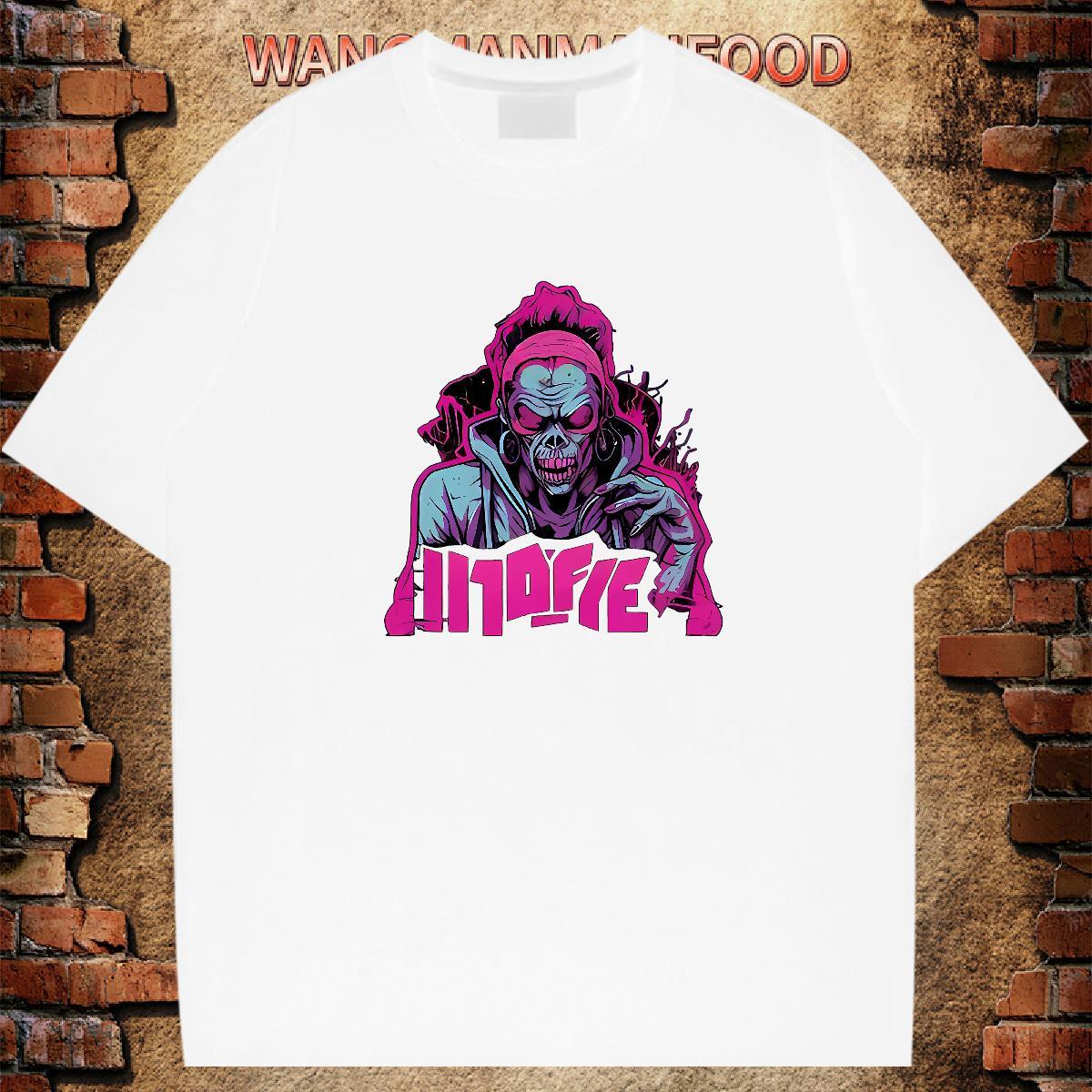 Soft T shirt 100% Cotton 230g skull Spring Summer Oversized 4XL Breathable Crew Neck Men Tops Tees Stylist Top Tees