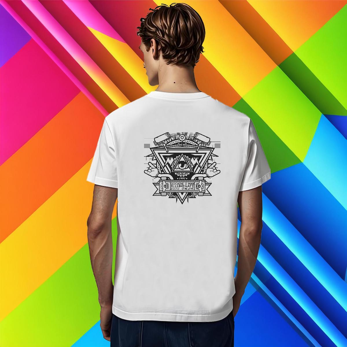 Classic T Shirt For Man 100% Cotton 230g eye of the devil Daily Outfit Floral Print Breathable Soft Tshirts Fashion New Clothings