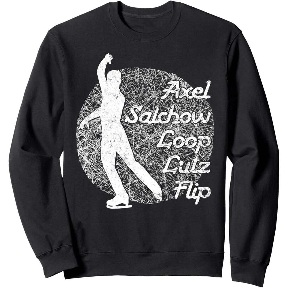 Long Sleeve Shirts for Men sweatshirt Figure Skating Jumps & Spins Funny Ice Lover Gift Sweatshirt T shirt Tee Streetwear Casual tops clothes