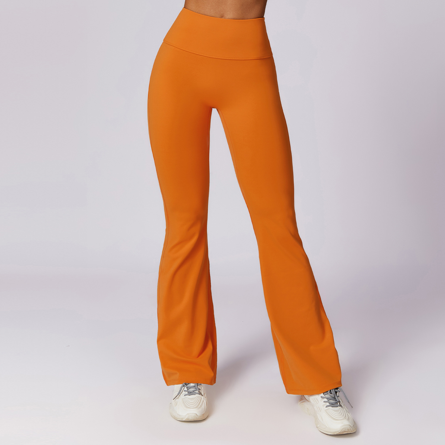 8232 Womens Pants Yoga Outfits Flared Trousers Elastic Girls High Waist Exercise Sport Gym Fit Belly Bell-Bottoms Slim Long Pant Fast Dry