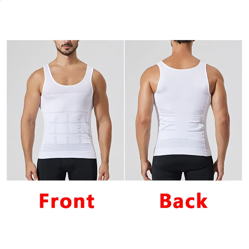 YBFDO Men Body Shaper Slimming Compression Vest Undershirt Seamless Waist Trainer Tank Top Belly Control Weight Loss Shapewear 240823