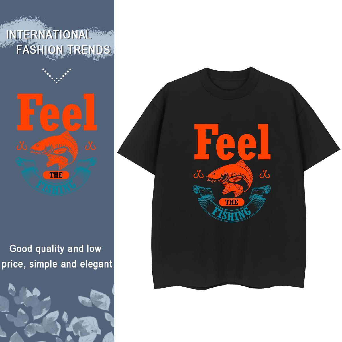 Popular Womens Tshirts 230g 100% Cotton fish Casual Sport T Shirt For Woman Breathable Customized Print Top Tees