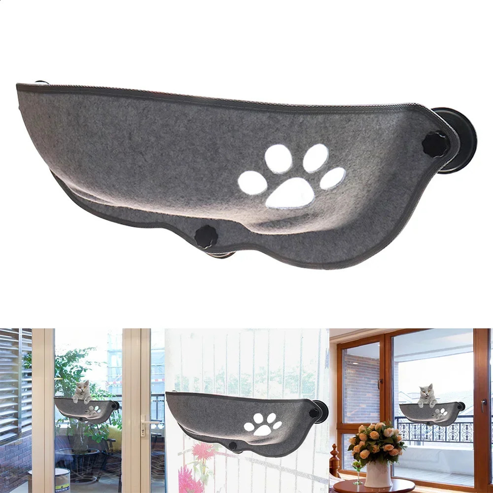 Cat Window Hammock With Strong Suction Cups Pet Kitty Hanging Sleeping Bed Storage For Pet Warm Ferret Cage Cat Shelf Seat Beds 240823