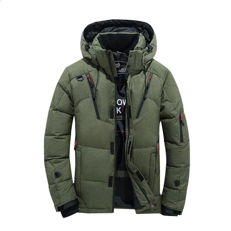 Mens thick coat with collar warm Parka casual waterproof winter 30 degrees size 5XL 240822