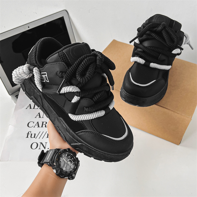 Ddmysports New Thick Soled Igh Rise Board Low Top China Chic Small Crowd Bread Sports Leisure Men S Shoes Fashion C OUTDOOR