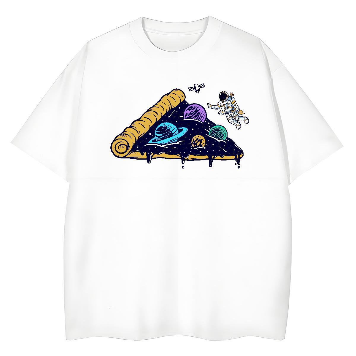 Popular Couples T Shirts 230g Pure Cotton planet Casual Daily Wear T-Shirts Breathable Customized Tee Shirt