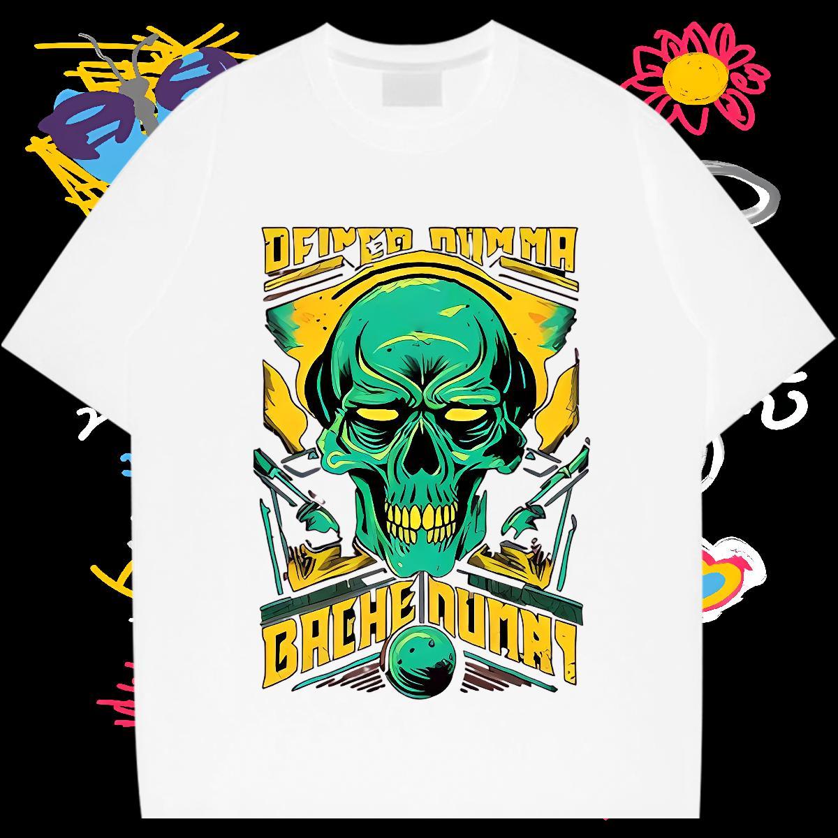 Loose Fit T-Shirts 100% Cotton 230g skull Sport Custom Print Plus Size Breathable Short Sleeve Men Tees Fashion New Polos