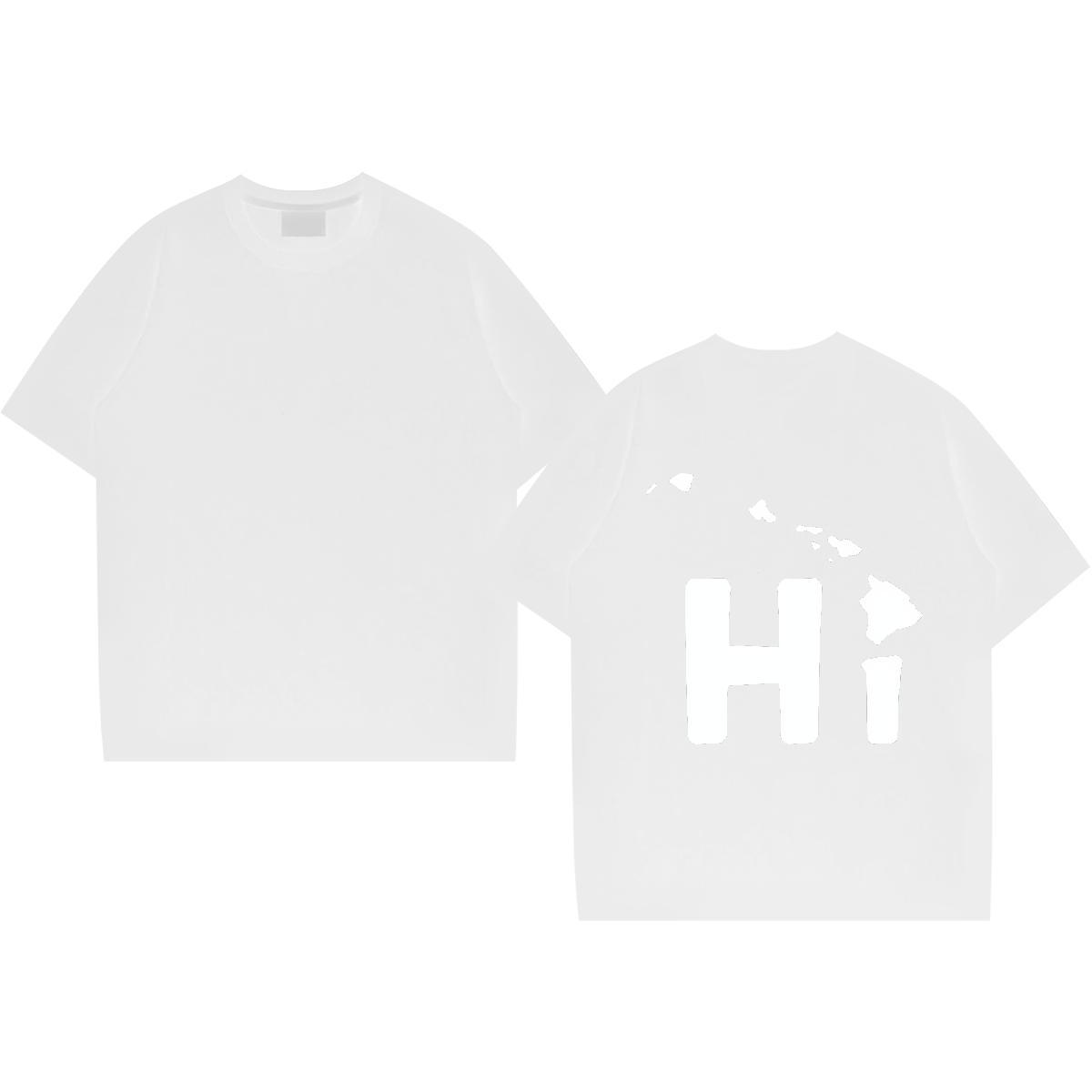 TOP Quality T-Shirts for Men 230g Cotton letter Beach Custom Anime Short Sleeve O-Neck Tshirt for Man Woman Fashion New Tops