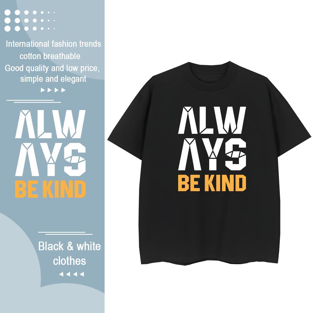Comfortable Woman Tshirt 230g Cotton letter Sports Casual T-Shirts Breathable Short Sleeve Cartoon Printing L-4XL Tops Tees