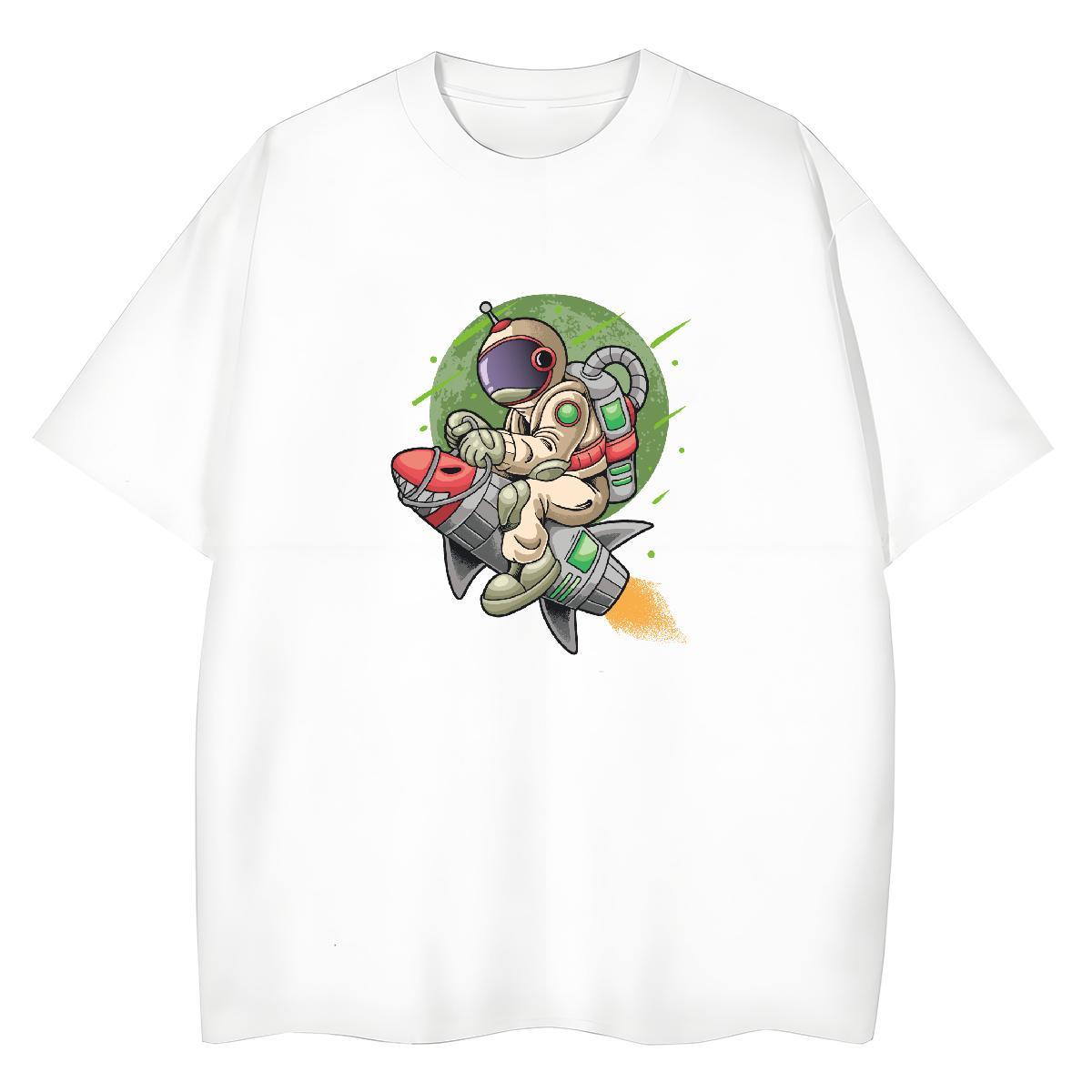 Unisex Couples T Shirts 230g Pure Cotton universe Summer Casual T Shirts Women Breathable Custom Print Oversized Tee Shirt