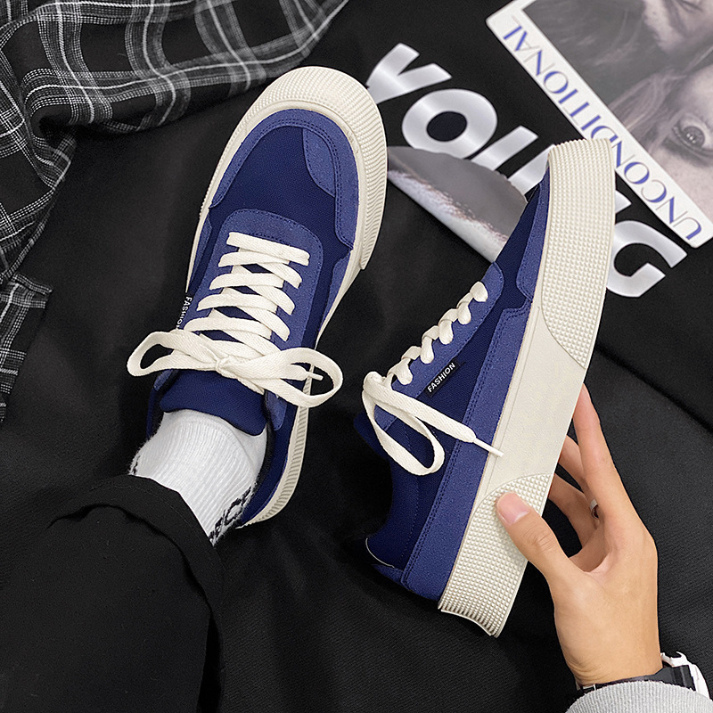 Ddmysports Spring New Men S Street Shoot And Popular Canvas Small White Shoes Low Top Thick Sole Igh Eight Board For OUTDOOR