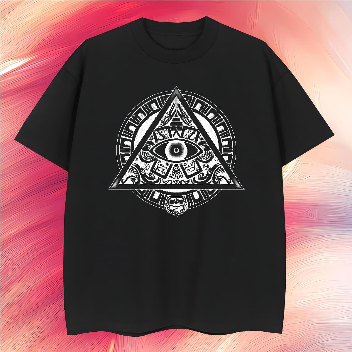 Brand Man T Shirts 230g 100% Cotton eye of the devil Hip Hop Street Custom Print Plus Size Breathable Short Sleeve Tshirts Classic Casual Clothings
