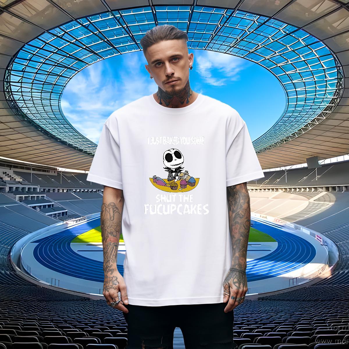 Comfortable T Shirt For Man 100% Cotton 230g skull Street Wear Custom Big Size Breathable Short Sleeve Men Clothes T-Shirt New Tees