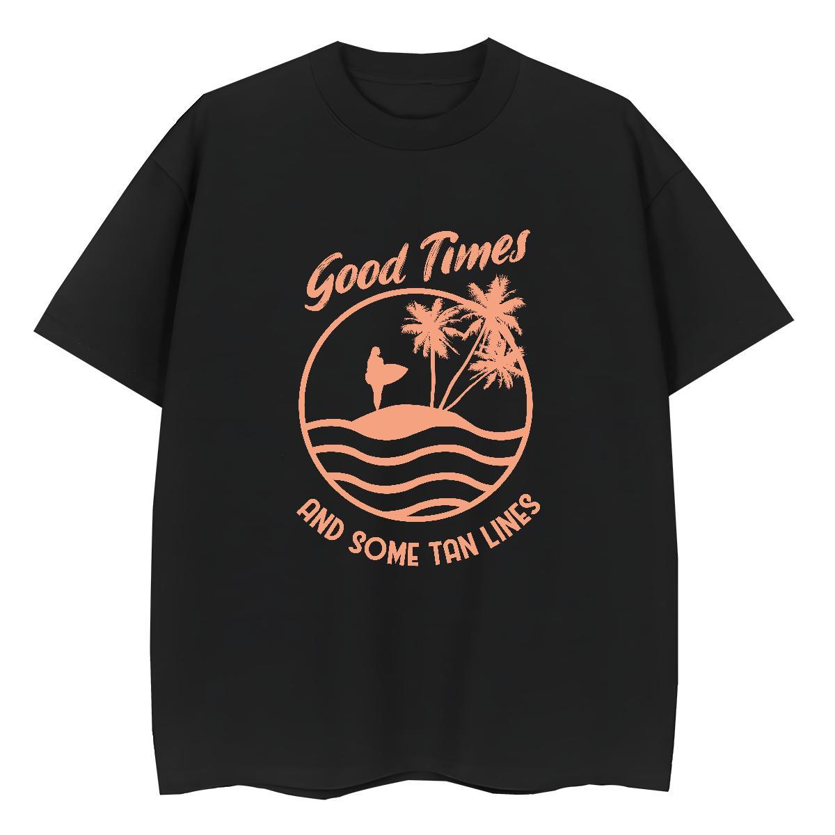 Loose Tshirt for Man Woman 100% Cotton 230g beach Summer Casual Womens T Shirts Short sleeve Soft Anime Clothes Shirt