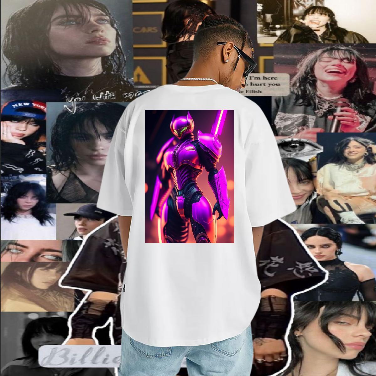 Popular T-Shirts for Men 230g 100% Cotton portrait Street Wear DIY Anime Breathable Tshirt for Man Woman New Arrival Clothes