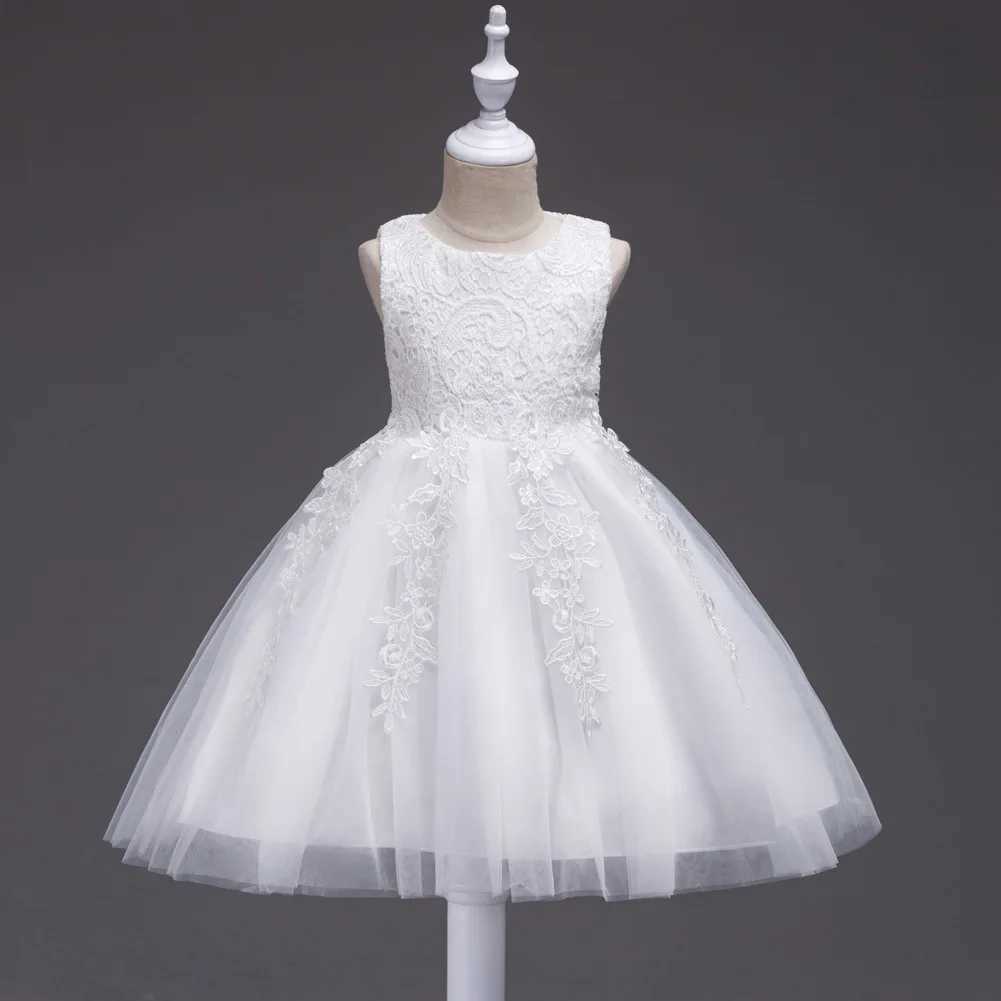 2018 Childrens Bridal Embroidery Wedding Luxury Graduation Party Girls Birthday Dress W240823