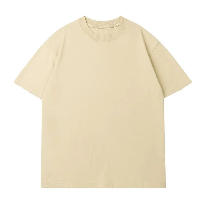 Combed 100% cotton Tshirt 5 packs mens Y2K summer short sleeved retro oversized womens top 240822