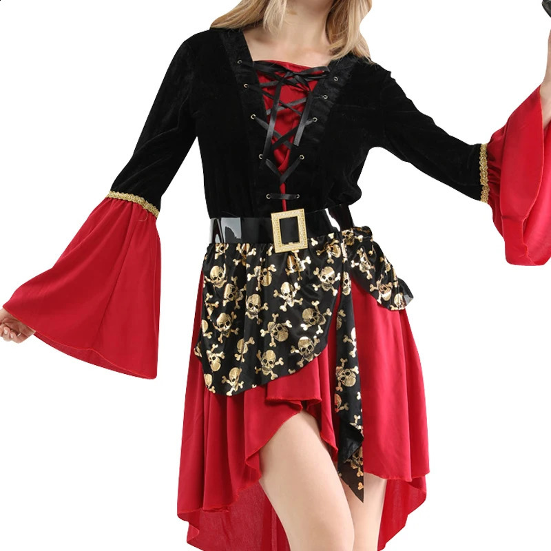 Halloween themed womens fancy dresses roleplaying costumes for parents and children Caribbean pirate captains w240824
