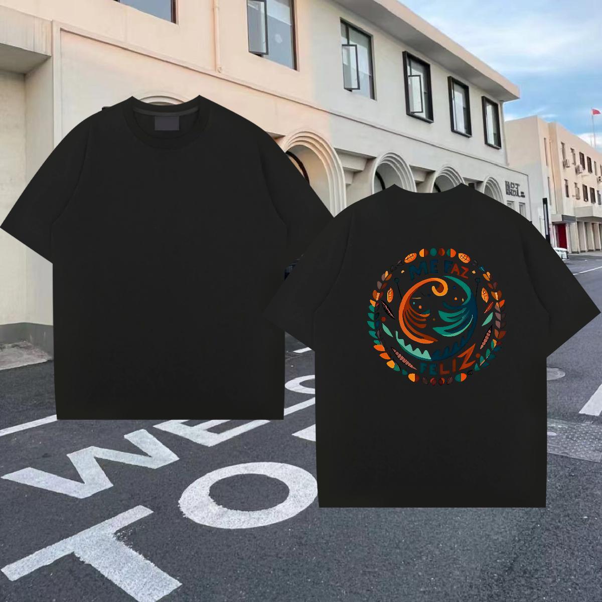 Brand T-Shirts for Men 230g Cotton letter Spring Summer Custom Cartoon Breathable Tshirt for Man Woman Fashion Clothes
