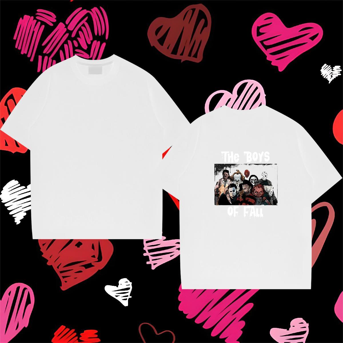 Loose Fit T-Shirts for Men 230g 100% Cotton person Street wear Hip Hop Skull Breathable Short Sleeve Mens Tshirts Customized Tees Shirts