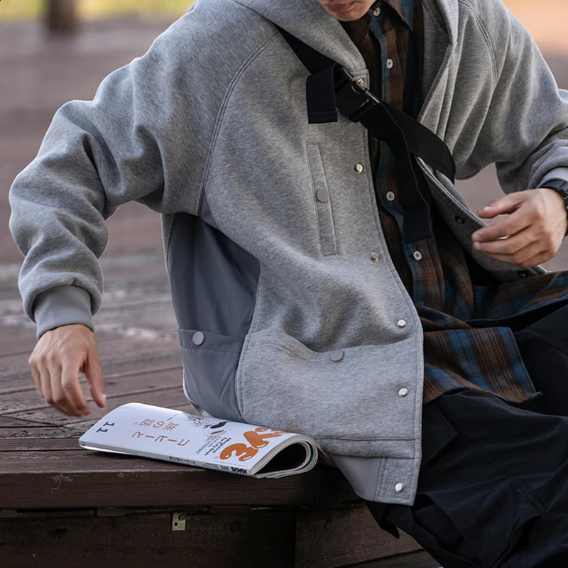 Streetwear Hoodie Fall Winter Fashion Thick Cardigan Men Clothing Harajuku Casual Oversized Sweatshirts Coat 240823