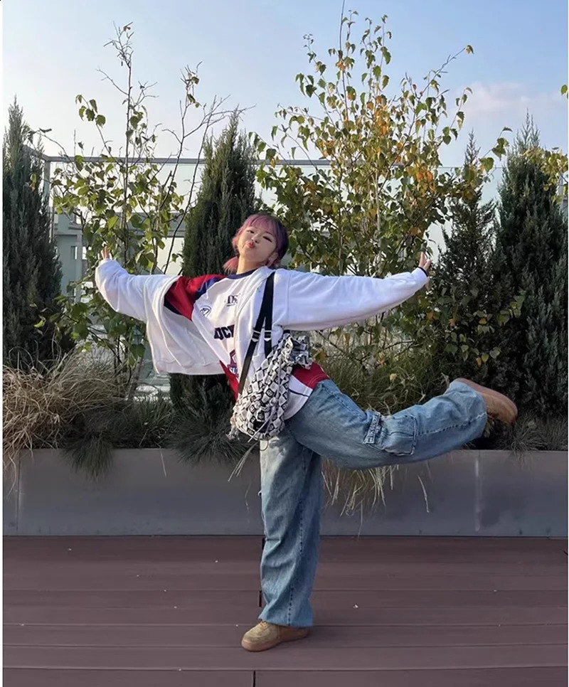 Unisex BIokecore Orange Oversized Long Sleeve For Men Women Hip Hop T-Shirts American Retro Dance Tee Hoodie Sweatshirt 240823