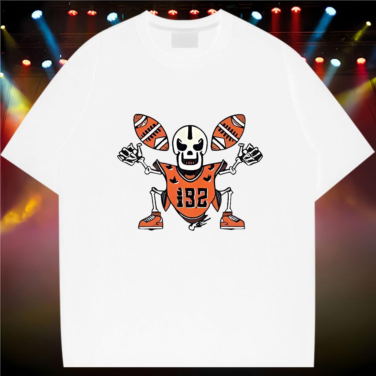 Comfortable T shirt 230g Pure Cotton skull Sport Anime Crew Neck Mens Tshirts Custom Tees Shirts