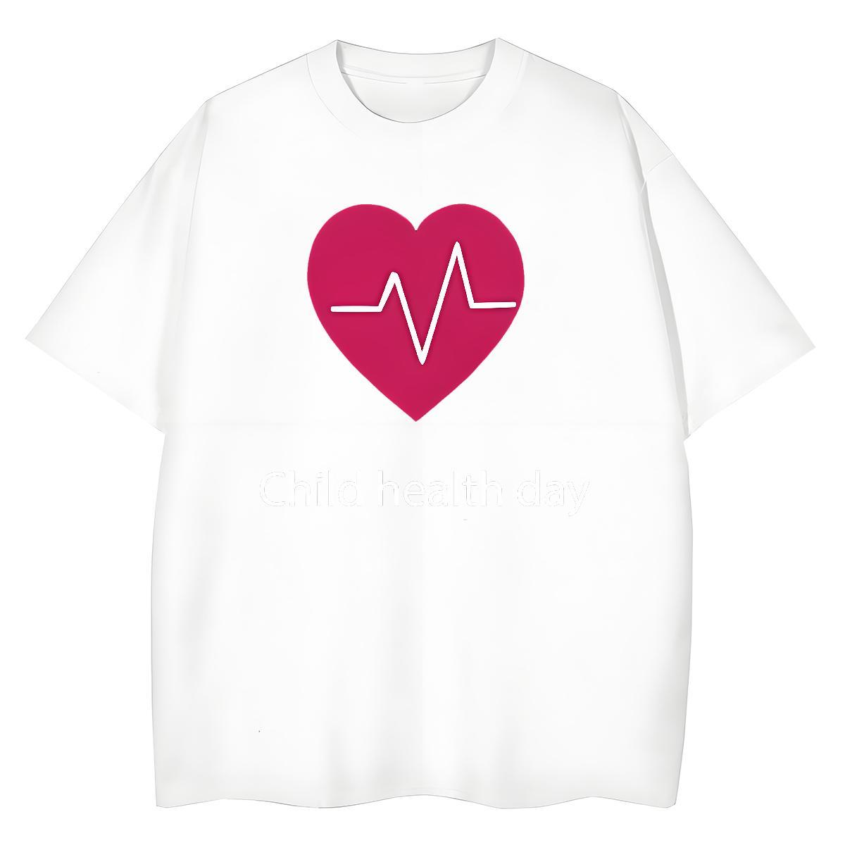 Popular Woman Tshirt 230g 100% Cotton heart Street T Shirt For Woman Short sleeve Soft Custom Printing Clothings
