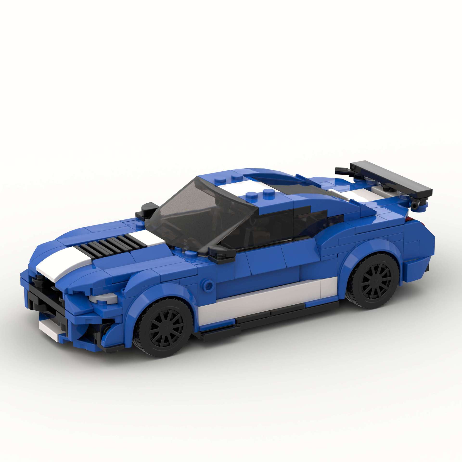 MOC Bricks Blue Barricade Raptor SUV Fordham Bronco Mustan Racing Sports Car Set Toys Speed Blocks for Gifts