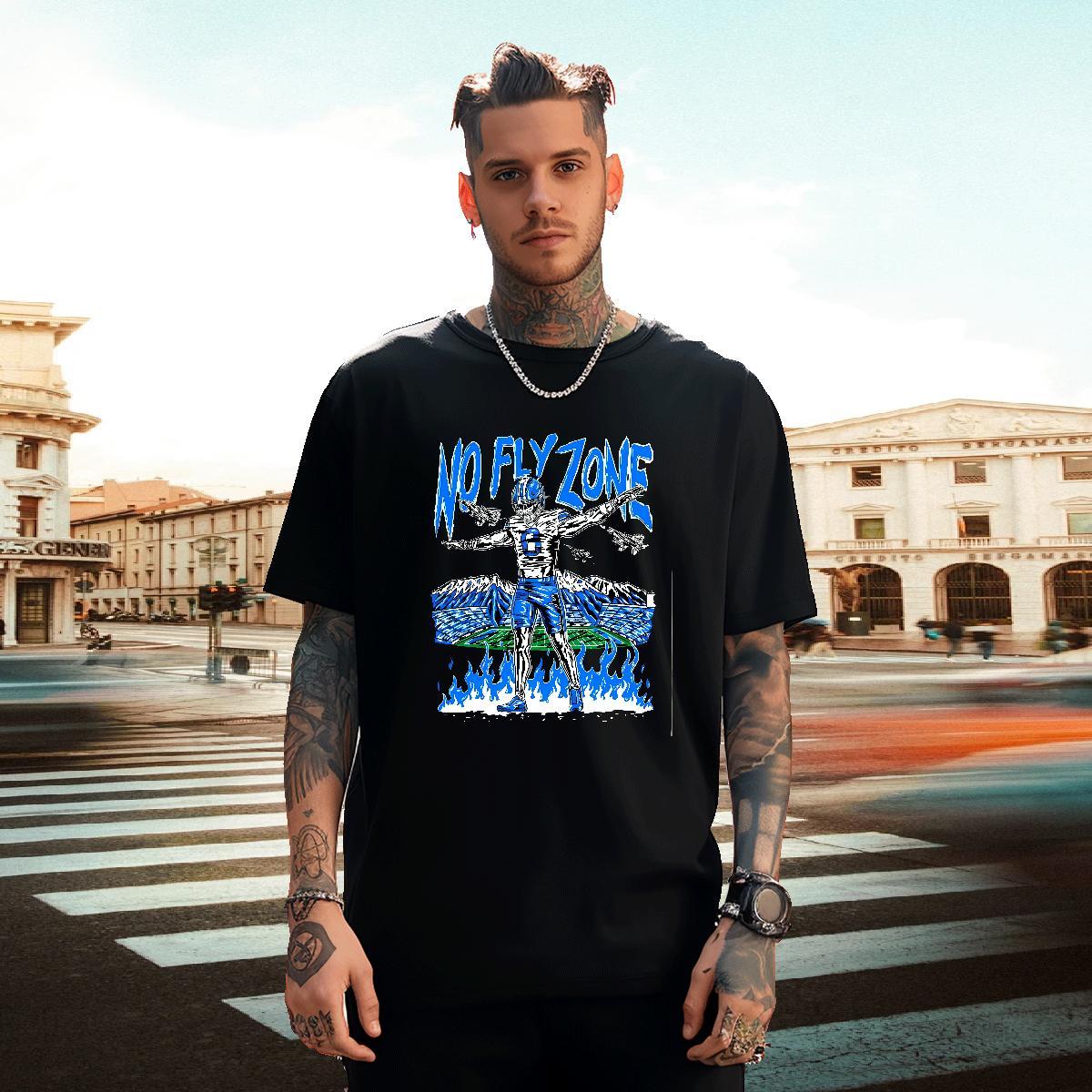 Designer Man T Shirts 230g Cotton skull Anime Printing Street Cartoon Print Breathable Men Tshirts Brand Polos