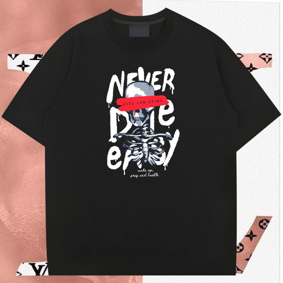 Designer T shirt 230g Cotton skull Outdoor Custom Anime Round Neck Short Sleeve Men Tops Tees Fashion Top Tees