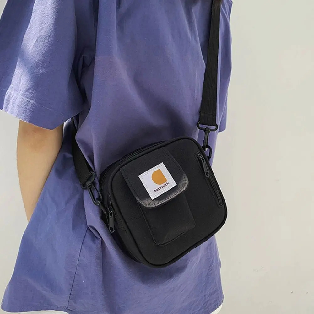 Handbag Oxford Cloth Crossbody Bag Fashionable Messenger Bag Phone Pouch Canvas Square Bag Hip-hop Travel Shoulder Bag 240823