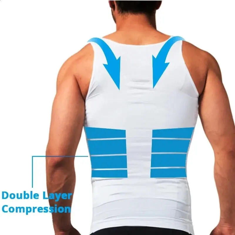 YBFDO Men Body Shaper Slimming Compression Vest Undershirt Seamless Waist Trainer Tank Top Belly Control Weight Loss Shapewear 240823