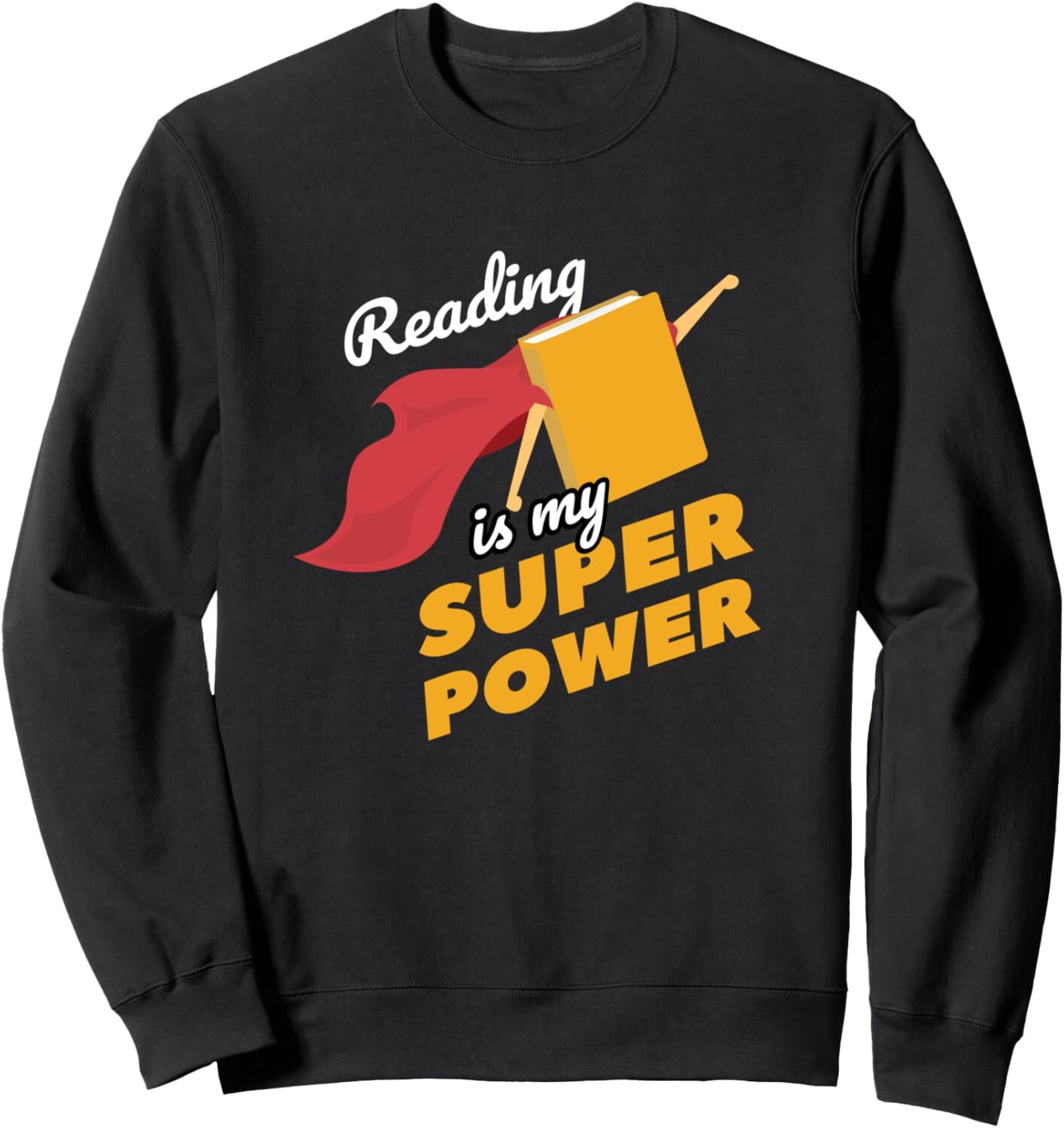 Long Sleeve Shirts for Men sweatshirt Reading is my Superpower Fun Cute Book Hero Gift Sweatshirt T shirt Tee Streetwear Casual tops clothes