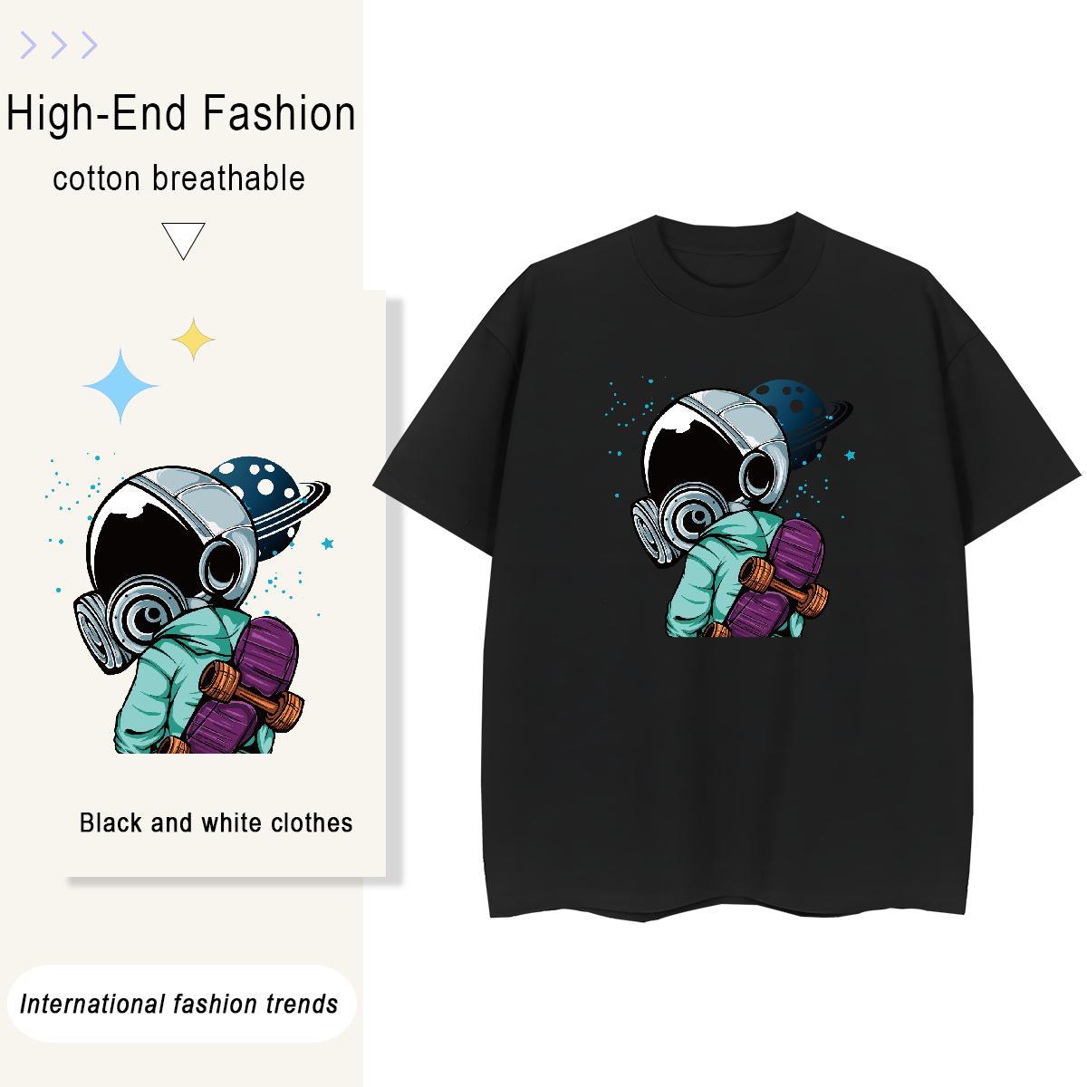 High quality Lady T shirt 230g 100% Cotton universe Sports Street Wear Womens T Shirts O-Neck Short Sleeve DIY Logo Tees