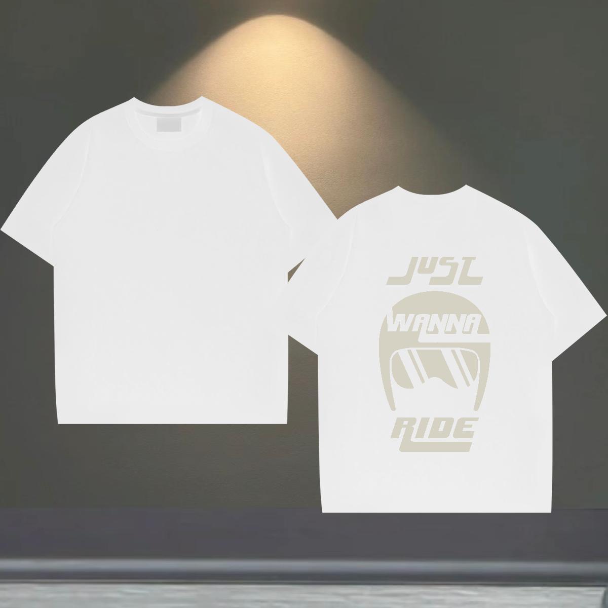 Classic Mens T Shirts 230g Pure Cotton letter Casual Daily Wear Asian Size O-Neck Short Sleeve Men Tops Tees Designer Polos