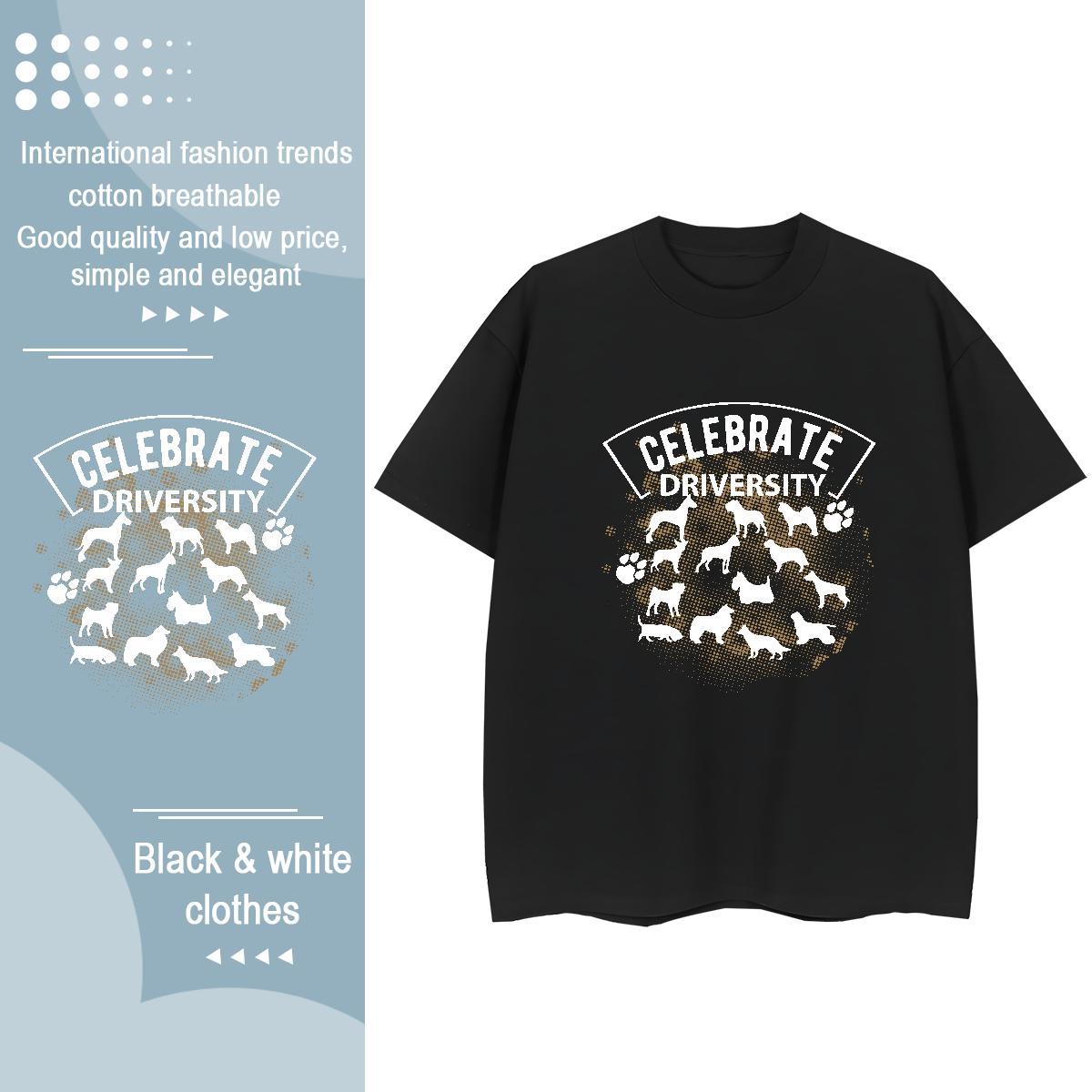 Designer Nice Women Tshirts 230g 100% Cotton Celebrate driversity Outdoor Woman T Shirts Breathable Soft DIY Printed Tees Shirts