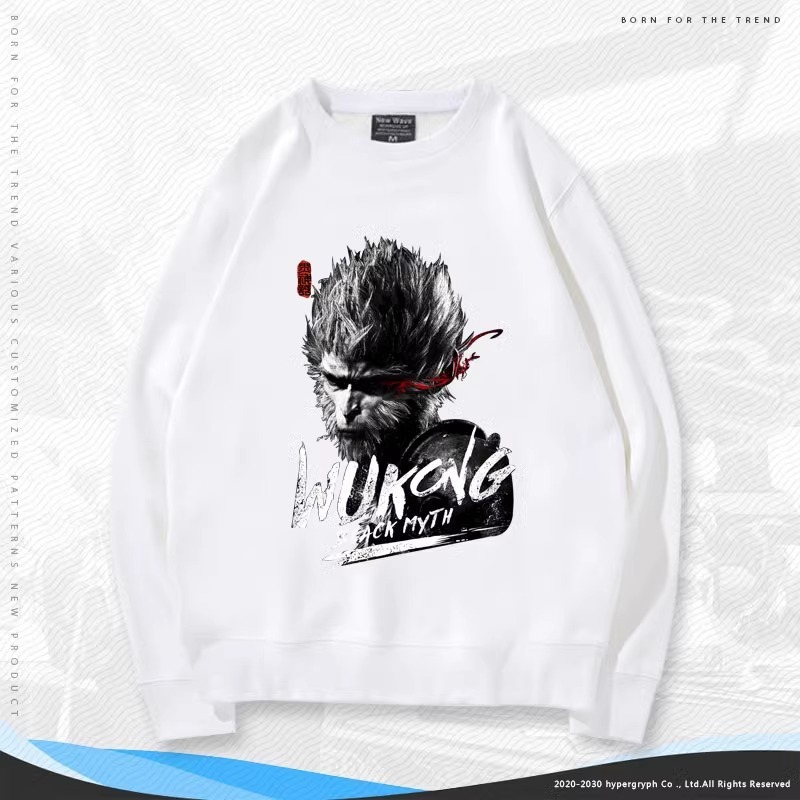 Game Black Myth Wukong Chi Sky Holy Peripheral Clothing Hoodie Hoodie Men and Women Loose Tops Cos Coats