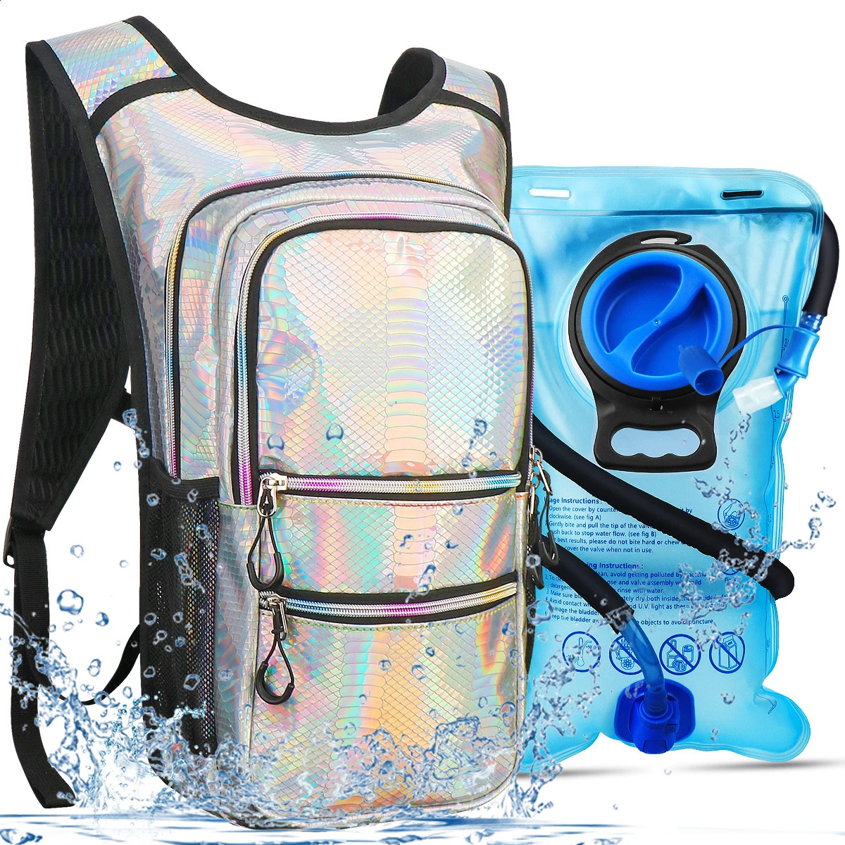 Portable waterproof backpack with 3L insulation layer outdoor sports climbing 240823