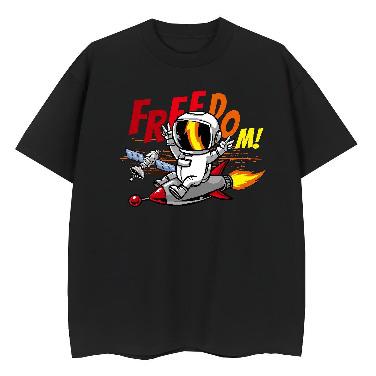 Lady Unisex Tshirts 230g Pure Cotton planet Spring Summer Womens T Shirts Breathable Soft Oversized L-4XL Top Tees