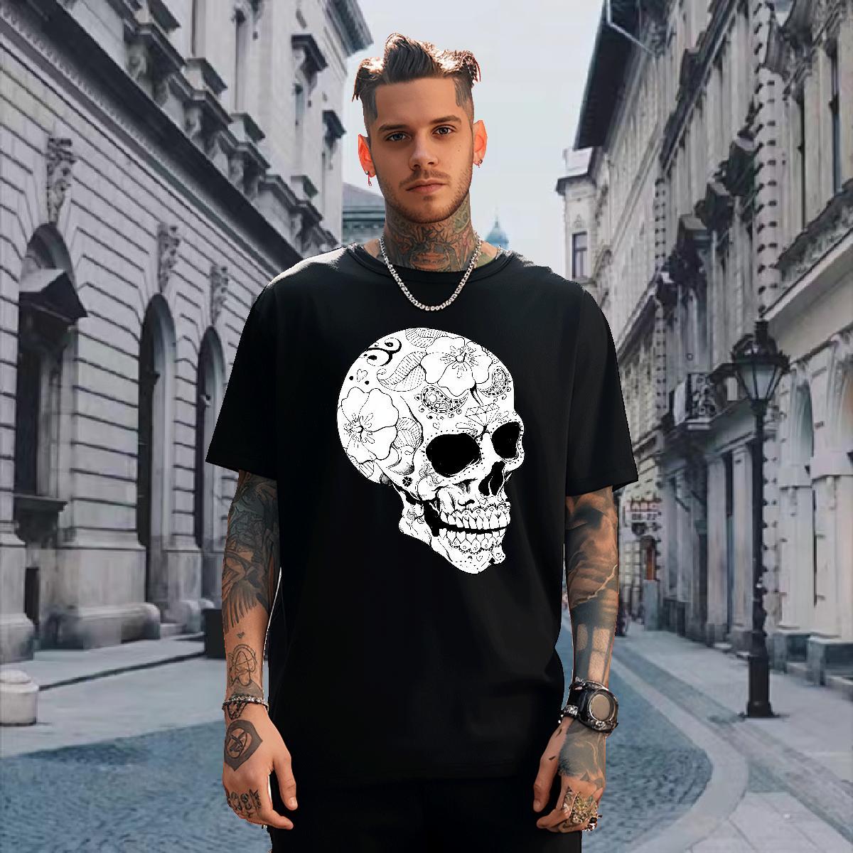 Classic Mens T Shirts 230g 100% Cotton monster Sports Casual Oversized 4XL Breathable Soft Men Tshirts Designer Tops