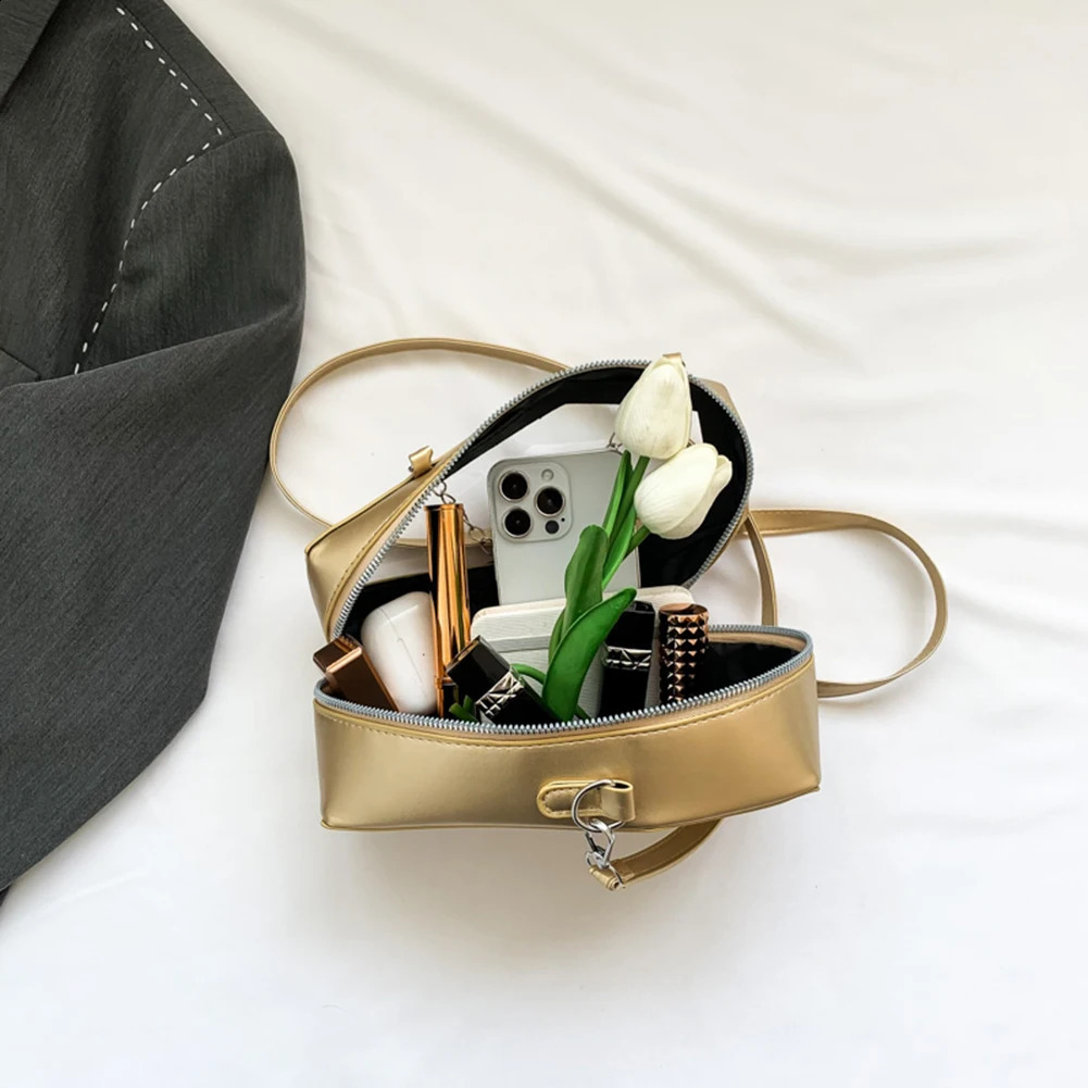 Women Crossbody Bag Coffin Shape PVC PU Shoulder Bag Gothic Underarm Bag Transparent Phone Bag Make Up Cosmetic Bag Halloween 240823