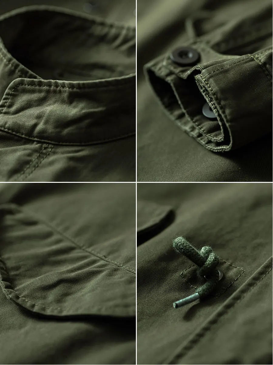 Mens M-51 Fishtail Parka Trench Coat Army Green and Beige Vintage Coat Mid-length Loose Fit Autumn Clothes Couples 240822