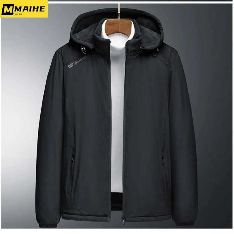 Mens winter jacket retro mountain wool lining windproof hooded mens plus size waterproof Safari Parka 240822